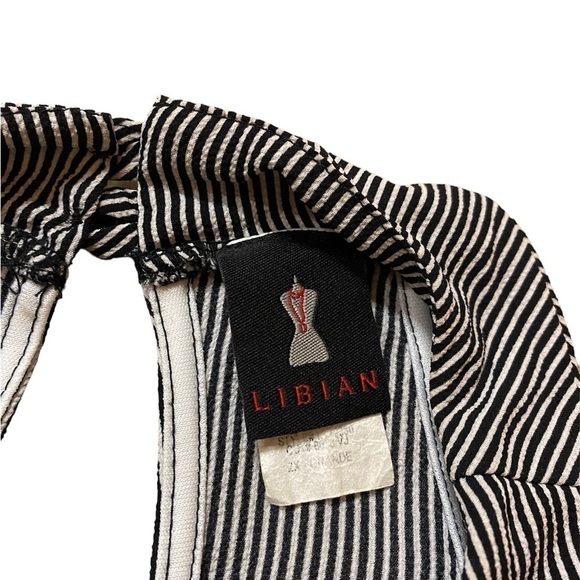 Libian Top Black And White Lines Size 2X - Picture 4 of 4